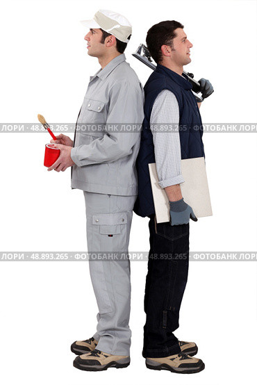 Painter and tiler. Стоковое фото, агентство Ingram Publishing / Фотобанк Лори