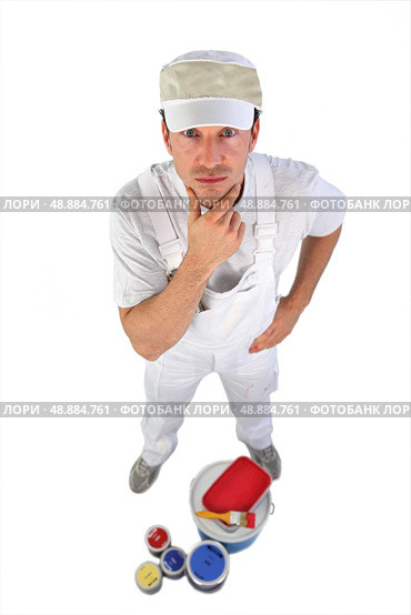 Painter undecided. Стоковое фото, агентство Ingram Publishing / Фотобанк Лори
