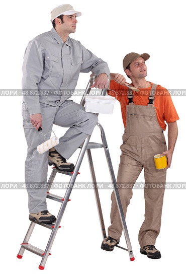 Pair of painters. Стоковое фото, агентство Ingram Publishing / Фотобанк Лори