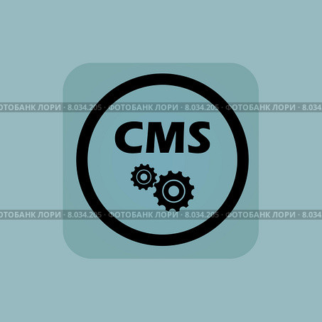 Pale blue CMS settings sign. Стоковая иллюстрация, иллюстратор Иван Рябоконь / Фотобанк Лори