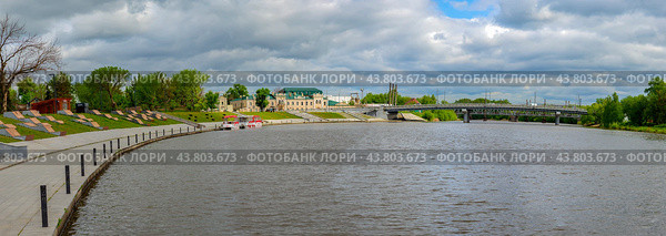 Панорама набережной реки Сура. Пенза (2024 год). Редакционное фото, фотограф Анна Карасева / Фотобанк Лори