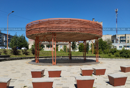 Парк "Аллея ветеранов". Город ​Карабаш, Челябинская область, Россия. Редакционное фото, фотограф Алексей Иванов / Фотобанк Лори