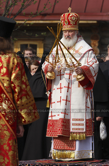 Патриаршее богослужение в Бутове, 1 мая 2010г. Редакционное фото, фотограф Дмитрий Неумоин / Фотобанк Лори
