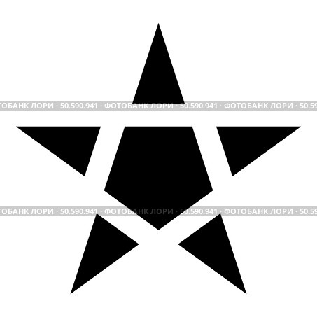 Pentagram Neo paganism sign five pointed star icon black color vector illustration image flat style simple. Pentagram Neo paganism sign five pointed star icon black color vector illustration image flat style. Стоковая иллюстрация, агентство Ingram Publishing / Фотобанк Лори