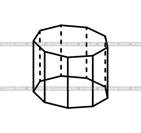 Pentagrammic prism geometric shape projection of dashed and straight lines geometric figure of black. Geometry shape with sharp angles isolated vector. Pentagrammic Prism Geometric Figure of Black Color. Стоковая иллюстрация, агентство Ingram Publishing / Фотобанк Лори