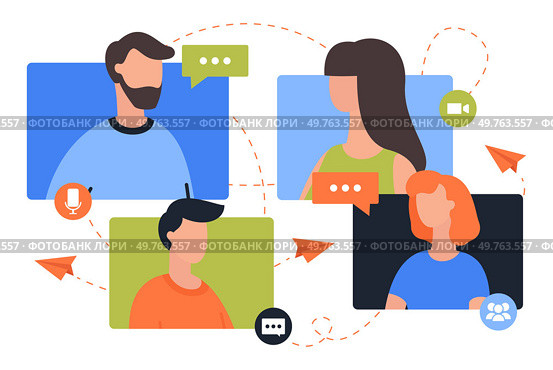 People talking. Vector illustration. Adults use communication skills to engage in meaningful dialogues with others A persons ability to speak effectively enhances their relationships and connections. People talking. Talking is fundamental aspect human interaction and relationship building. Стоковая иллюстрация, агентство Ingram Publishing / Фотобанк Лори