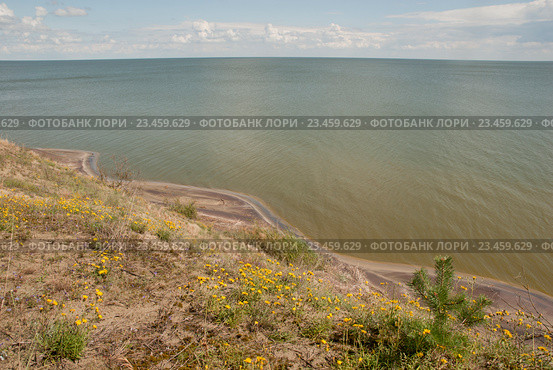 Песчаный берег Куршского залива (2016 год). Редакционное фото, фотограф Svet / Фотобанк Лори