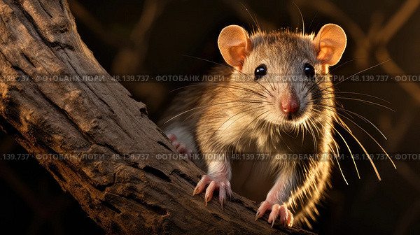 pest rat brown ai generated. Стоковое AI-изображение, AI-художник Vectorwin / Фотобанк Лори