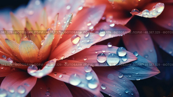 petal raindrop texture ai generated. Стоковое AI-изображение, AI-художник Vectorwin / Фотобанк Лори