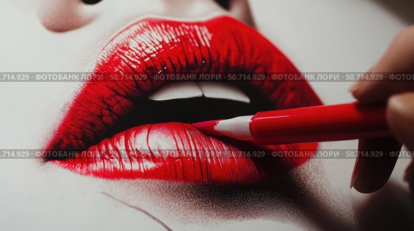 photorealistic red sharpie. Стоковое фото, фотограф Vectorwin / Фотобанк Лори