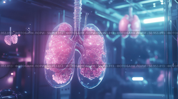 physiology floating lungs ai generated. Стоковое AI-изображение, AI-художник Vectorwin / Фотобанк Лори