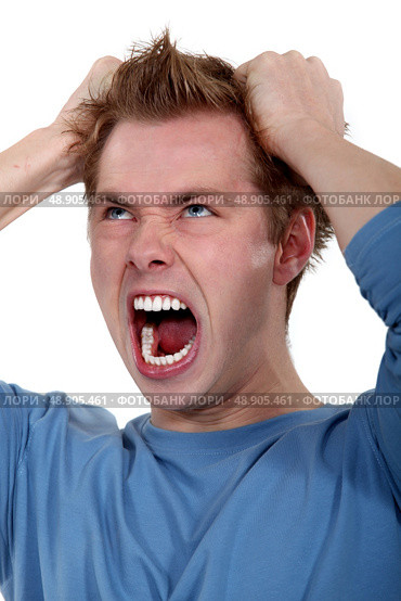 picture of young man going wild. Стоковое фото, агентство Ingram Publishing / Фотобанк Лори