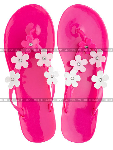 Pink flip flops. Стоковое фото, фотограф Александр Собко / Фотобанк Лори
