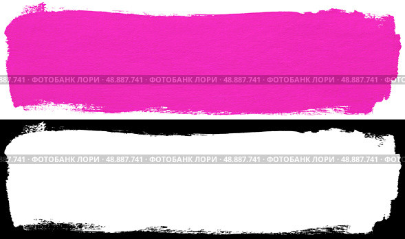 Pink stroke of paint brush. Стоковая иллюстрация, иллюстратор Роман Самохин / Фотобанк Лори