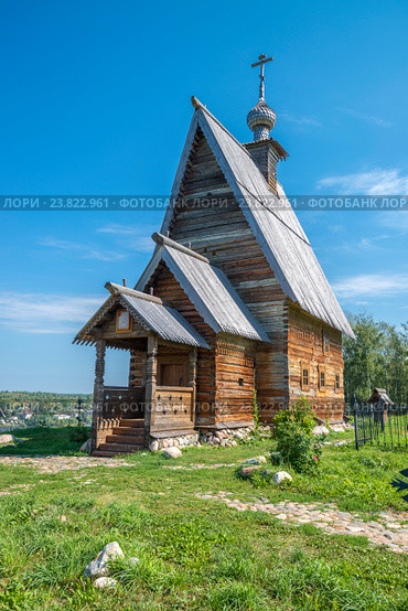 Плёс. Церковь Воскресения Христова на горе Левитана (2016 год). Стоковое фото, фотограф Геннадий Соловьев / Фотобанк Лори