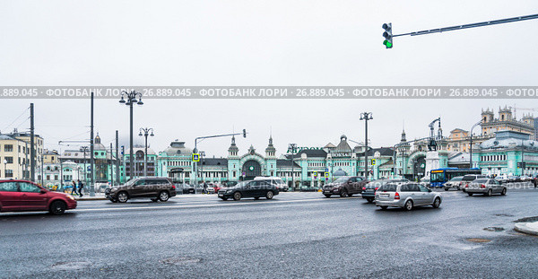 Площадь Тверская Застава и Белорусский вокзал (2017 год). Редакционное фото, фотограф Алёшина Оксана / Фотобанк Лори