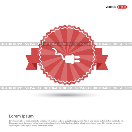 Plug-in Icon - Red Ribbon banner. Стоковая иллюстрация, агентство Ingram Publishing / Фотобанк Лори