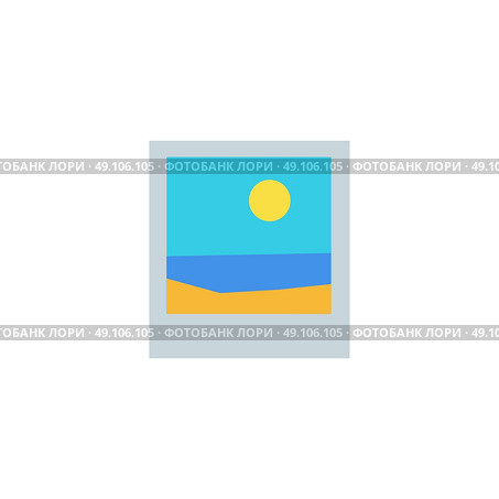 Polaroid photo picture from travel. Summer holiday beach, sea, and sun. Vector illustration. Стоковая иллюстрация, агентство Ingram Publishing / Фотобанк Лори