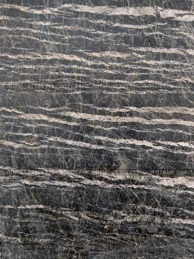 Polished stone serpentine with streaks of asbestos chrysotile. Dark gray with light stripes. Стоковое фото, фотограф Ирина Кононова / Фотобанк Лори