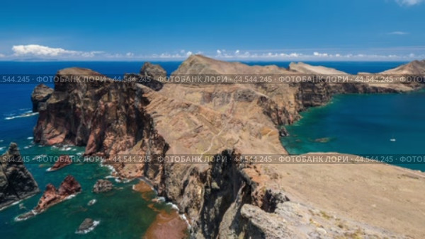 Ponta do Sao Lourenco timelapse. Madeira island, Portugal (2024 год). Стоковое видео, видеограф Дмитрий Рухленко / Фотобанк Лори
