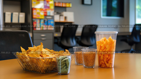 popcorn snacks office. Стоковое фото, фотограф Vectorwin / Фотобанк Лори