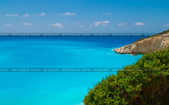 Porto Katsiki beach at Lefkada island in Greece. Стоковое фото, агентство Ingram Publishing / Фотобанк Лори