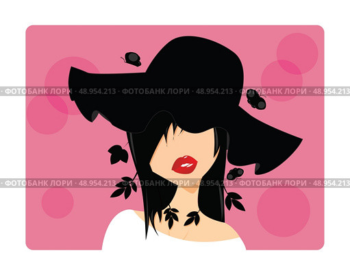 Portrait of a beautiful young girl. Стоковая иллюстрация, агентство Ingram Publishing / Фотобанк Лори