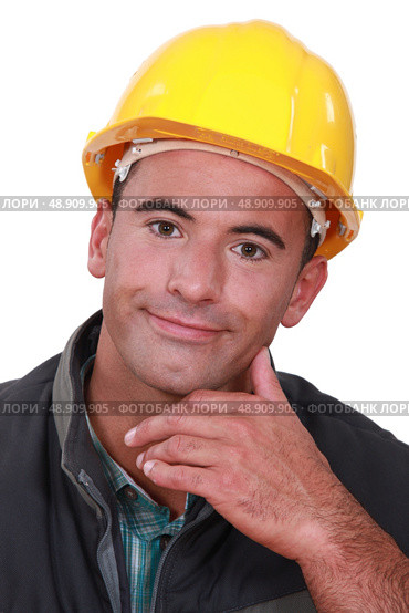 Portrait of a satisfied tradesman. Стоковое фото, агентство Ingram Publishing / Фотобанк Лори