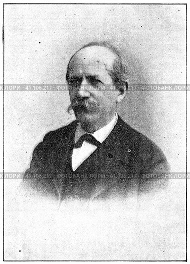 Portrait of Pierre Eugene Marcellin Berthelot - a French chemist and politician. Illustration of the 19th century. Germany. White background. Стоковая иллюстрация, иллюстратор Sergey Kohl / Фотобанк Лори