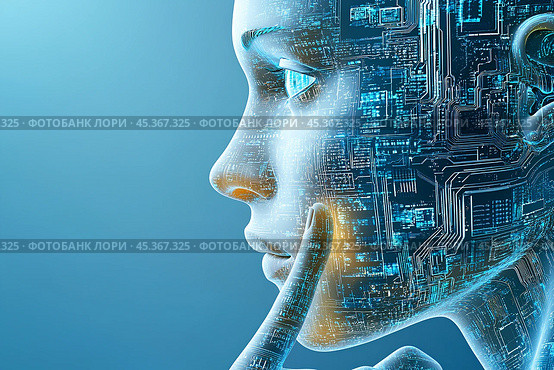 Портрет девушки, искусственный интеллект. Стоковое AI-изображение, AI-художник Щеголева Ольга / Фотобанк Лори