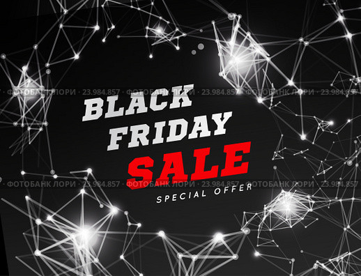 Постер с надписью Black friday sale. Стоковая иллюстрация, иллюстратор Павлов Максим / Фотобанк Лори