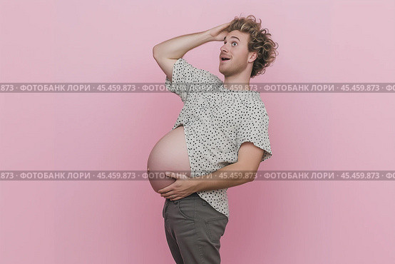 Pregnant man. Стоковое AI-изображение, AI-художник Дмитрий Киселёв / Фотобанк Лори