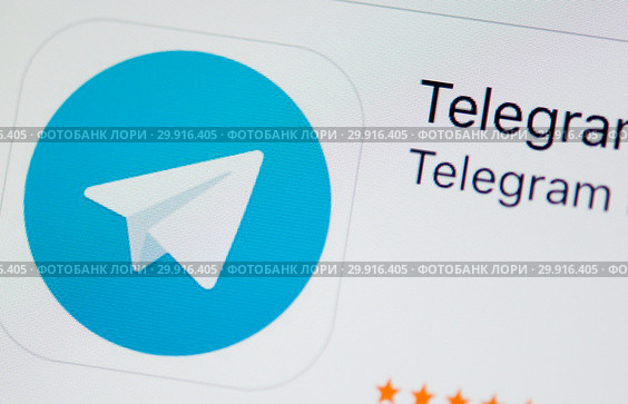 Приложение для смартфона Telegram Messenger (изображение на экране телефона) (2019 год). Редакционное фото, фотограф E. O. / Фотобанк Лори