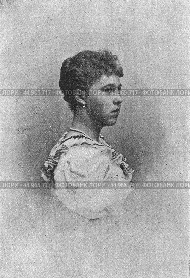 Princess Alexandra of Koburg, old vintage illustration, 1894. Стоковое фото, фотограф Константин Тимофеев / Фотобанк Лори