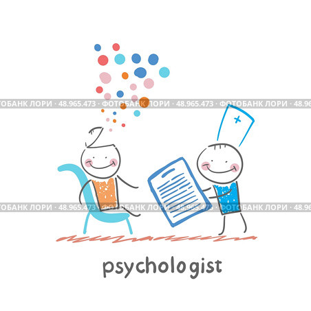 psychologist with a folder, and the patient's head exploded. Стоковая иллюстрация, агентство Ingram Publishing / Фотобанк Лори