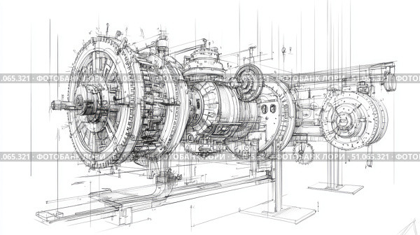pulley elevating machine core ai generated. Стоковое AI-изображение, AI-художник Vectorwin / Фотобанк Лори