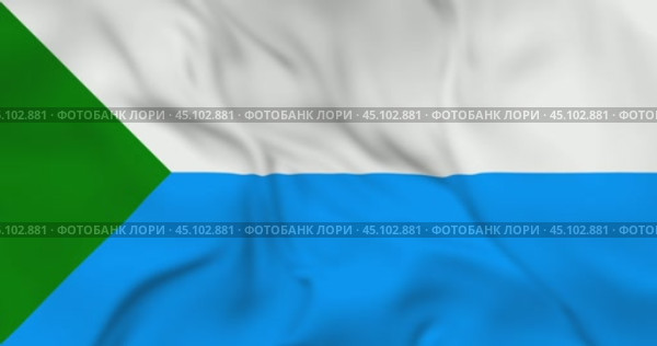 Развевающийся флаг Хабаровского края, регион РФ. Циклическая анимация в 4к. Стоковая анимация, аниматор Александр Кузнецов / Фотобанк Лори
