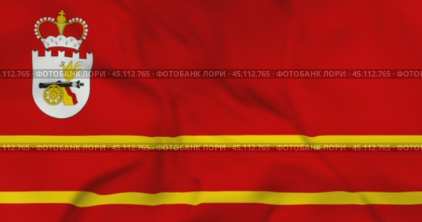Развевающийся флаг Смоленской области, регион РФ. Циклическая анимация в 4к. Стоковая анимация, аниматор Александр Кузнецов / Фотобанк Лори