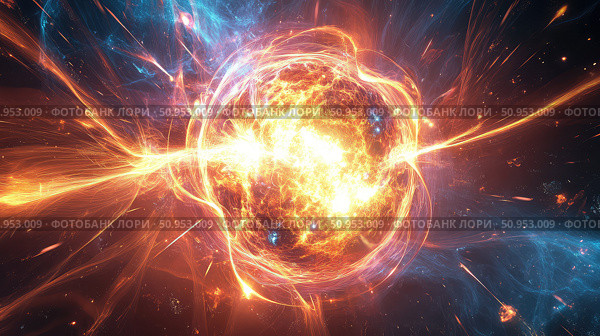 reactor flowing nuclear core ai generated. Стоковое AI-изображение, AI-художник Vectorwin / Фотобанк Лори