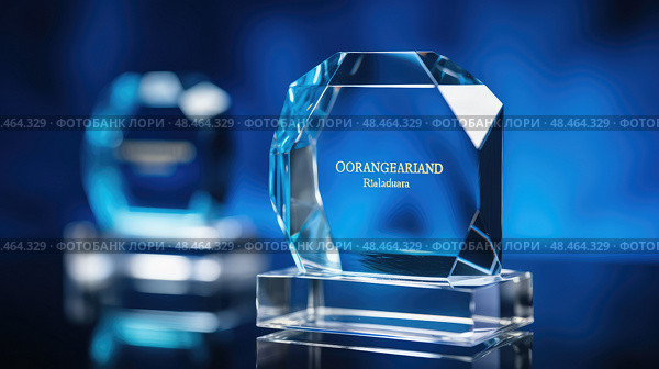 recognition awards blue background ai generated. Стоковое AI-изображение, AI-художник Vectorwin / Фотобанк Лори