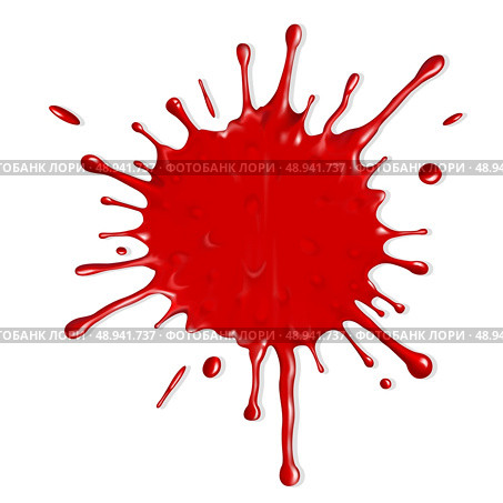 Red blot on a white background. Mesh. Clipping Mask. Стоковая иллюстрация, агентство Ingram Publishing / Фотобанк Лори