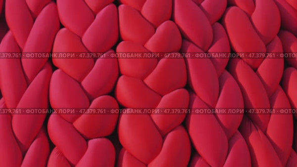 Red braided fabric creating a textured background, perfect for design projects. Стоковое видео, видеограф Mikhail Davidovich / Фотобанк Лори