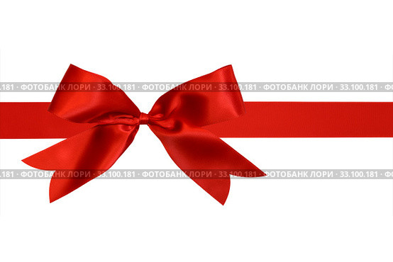 red ribbon with bow. Стоковое фото, фотограф Mariusz Blach / PantherMedia / Фотобанк Лори