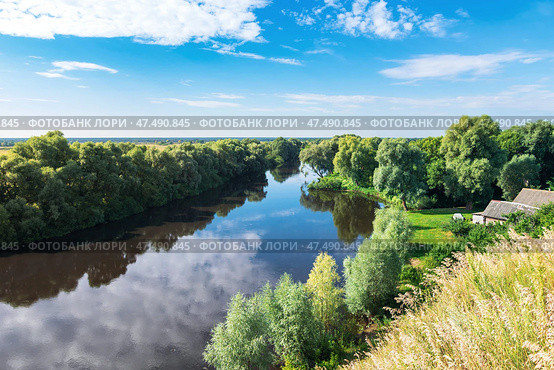 Река Десна. Село Селец, Брянская область. (2020 год). Стоковое фото, фотограф Господин Никто / Фотобанк Лори