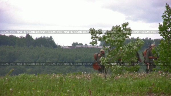 Реконструкция военных действий (2008 год). Редакционное видео, видеограф Losevsky Pavel / Фотобанк Лори