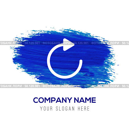 Reload Icon - Blue watercolor background. Стоковая иллюстрация, агентство Ingram Publishing / Фотобанк Лори