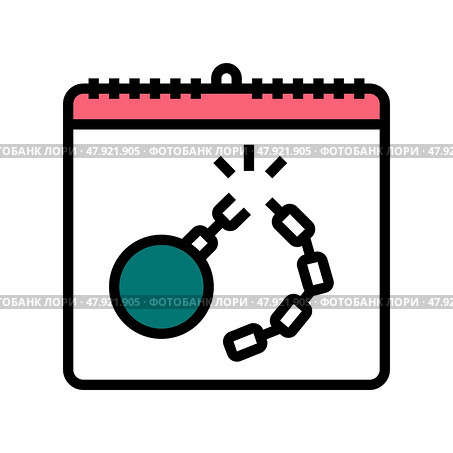 remembrance of slave trade and abolition color icon vector illustration. Стоковая иллюстрация, иллюстратор Vectorwin / Фотобанк Лори