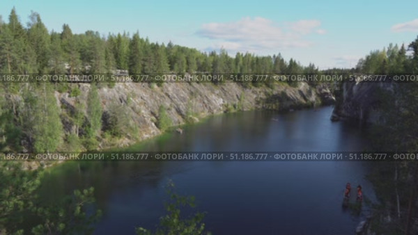 Республика Карелия. Горный парк "Рускеала". Мраморный карьер. Редакционное видео, видеограф Виталий Куликов / Фотобанк Лори