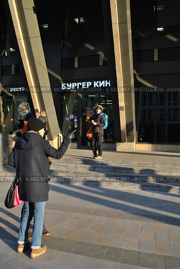 Ресторан "Бургер Кинг". Улица Бутырский Вал, 10. Москва (2014 год). Редакционное фото, фотограф lana1501 / Фотобанк Лори