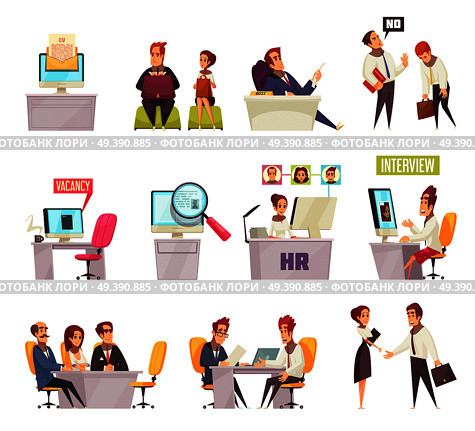 Resume Recruiting Icon Set. Стоковая иллюстрация, агентство Ingram Publishing / Фотобанк Лори